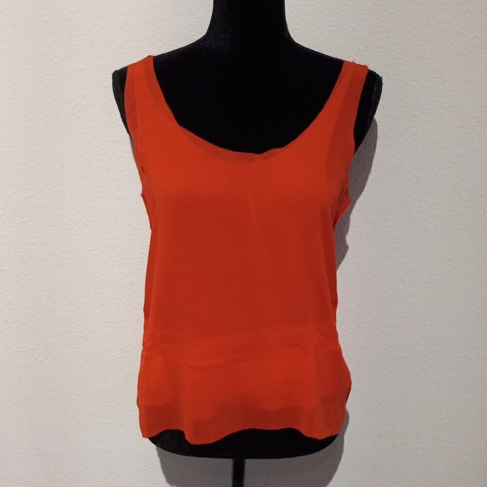 CLUB MONACO 100% silk shell 2 layer top, XS
